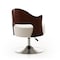 Manhattan Comfort Bopper Adjustable Height Swivel Accent Chair in White and Polished Chrome AC033-WH - alternate 3